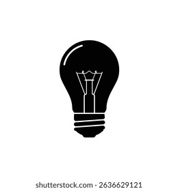 Classic light bulb icon idea symbol design.