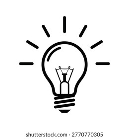 A classic lightbulb with a drawn face and arms waving excitedly Vector