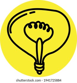 Classic lightbulb, illustration, vector on a white background