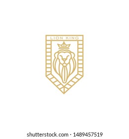 classic lion logo vector for business consulting