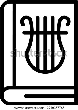 Classic Literature Line Icon and Vector