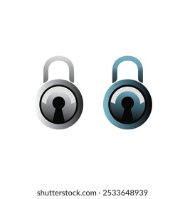 classic lock icon in gradient color