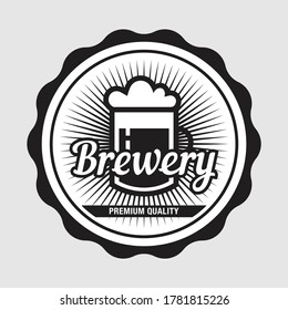 a classic logo with a gray background