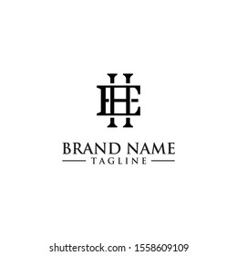 the classic logo for the letter E and the letter H