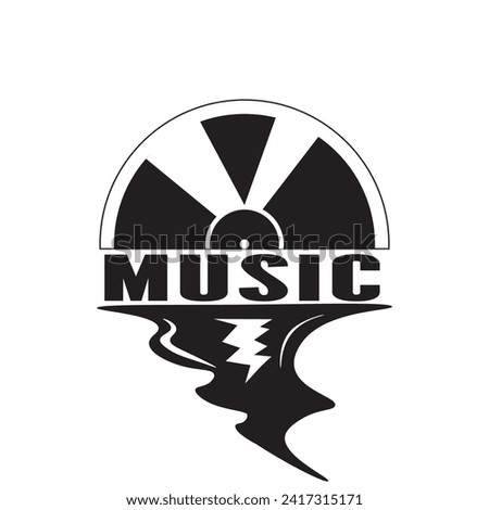 classic logo for music company, producer, music water concept