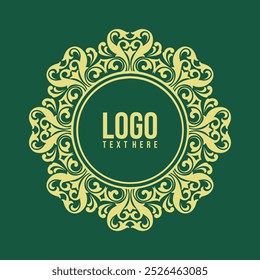 Ornamento clásico del logotipo, Plantilla de la marca, etiqueta engomada, muebles, camiseta, impresión