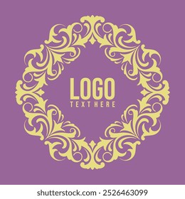 Ornamento clásico del logotipo, Plantilla de la marca, etiqueta engomada, muebles, camiseta, impresión