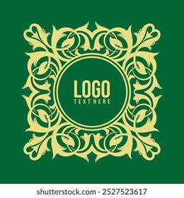 Classic logo ornament, brand template, sticker, furniture, t-shirt, printing