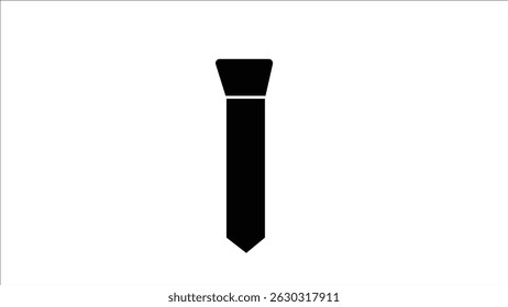 Classic long black tie .