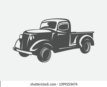 Classic look car for logo, editable, classic, retro, and clean
