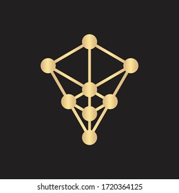 Classic Luxurious Clean Network Monogram Logo Concept Vector Bundles Set