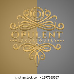 Classic Luxurious Letter O Logo with Embossed Gold Style Logo