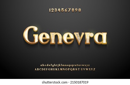 Effet de texte en or classique et de luxe