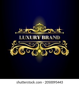 Classic luxury ornamental golden design logo template