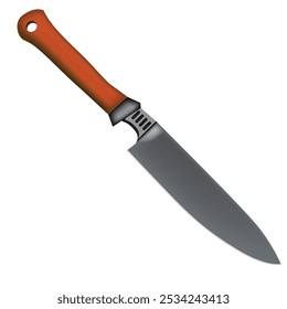 Classic machete knife for practical use. Vector illustration.