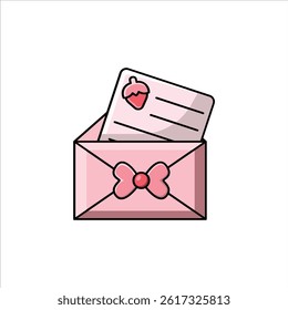 Classic Mail Envelope Colorful Vector Illustration For Stationery and Education Design Theme.