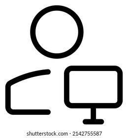 classic man user using a monitor for real time feedback