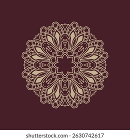 Classic mandala design ethnic background vector