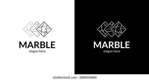 Classic Marble Logo. Vector Illustration.