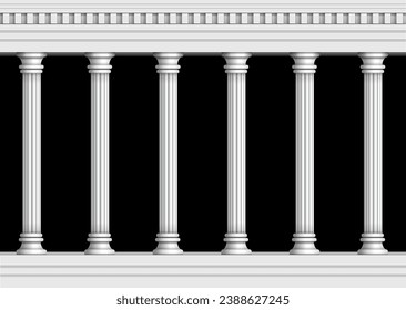 Classic marble pillars background illustration (repeatable)