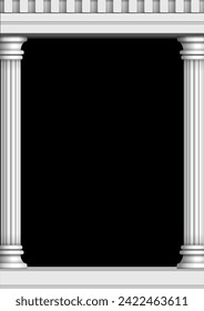 Classic marble pillars vector illustration fo rvertical edge design 