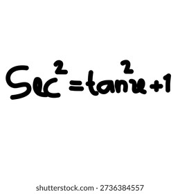Classic Math Trigonometry Written in Charcoal Style