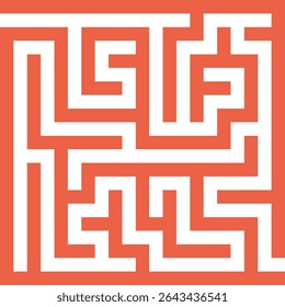 A classic maze puzzle, characterized by a complex network of paths designed to challenge the solver in finding a route from an entrance to a goal. 