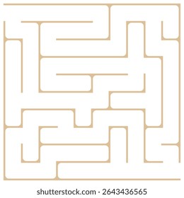 A classic maze puzzle, characterized by a complex network of paths designed to challenge the solver in finding a route from an entrance to a goal. 