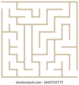 A classic maze puzzle, characterized by a complex network of paths designed to challenge the solver in finding a route from an entrance to a goal. 