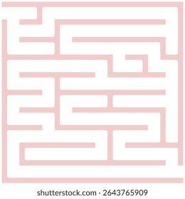 A classic maze puzzle, characterized by a complex network of paths designed to challenge the solver in finding a route from an entrance to a goal. 
