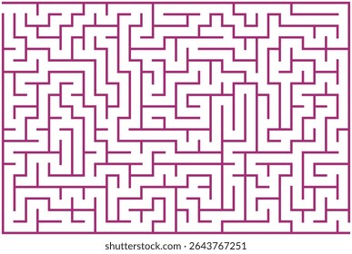 A classic maze puzzle, characterized by a complex network of paths designed to challenge the solver in finding a route from an entrance to a goal. 