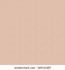 Patrón clásico sin soldadura. Fondo vectorial lineal neutro de clave griega.