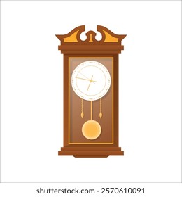 Classic mechanical wall clock illustration