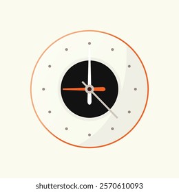 Classic mechanical wall clock illustration