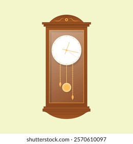 Classic mechanical wall clock illustration