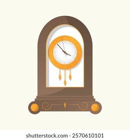 Classic mechanical wall clock illustration