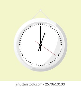 Classic mechanical wall clock illustration