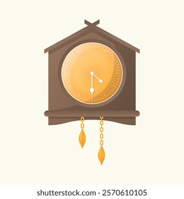 Classic mechanical wall clock illustration