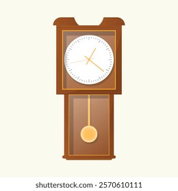 Classic mechanical wall clock illustration