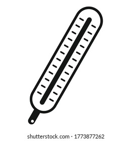 Classic medical thermometer icon. Simple illustration of classic medical thermometer vector icon for web design isolated on white background