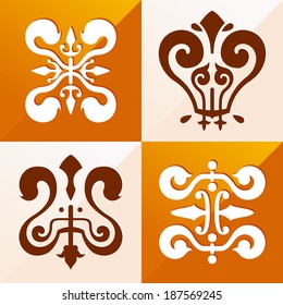 classic medieval emblem ornament for various purpose such as pattern and background