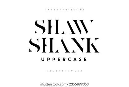 Classic Meets Minimal: Explore Elegant Typography with Uppercase Letters, Ampersand. A Vector Masterpiece.
