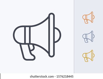Classic Megaphone - Pastel Stroke Icons. A professional, pixel-aligned icon.