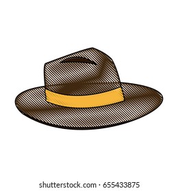 classic men hat with ribbon accessory