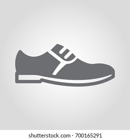 Classic men shoes with shoelaces icon