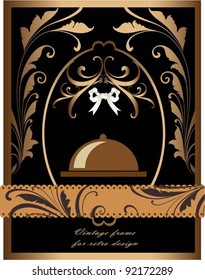 classic menu card. vector illustration