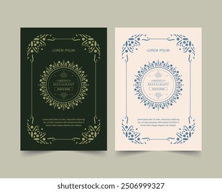 Classic Menu Layout with ornamental Elements