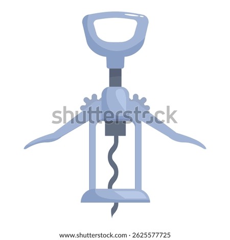 Classic metal corkscrew, perfect for opening bottles of wine