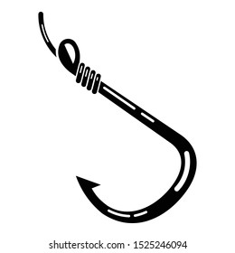 Classic metal hook icon. Simple illustration of classic metal hook vector icon for web design isolated on white background