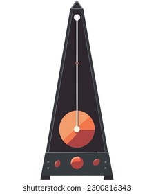 Classic metronome design over white